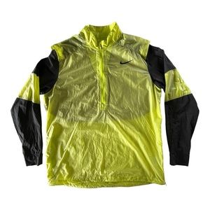 Nike Men's High-Visibility Yellow and Black Performance Jacket